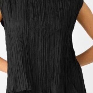 Eileen Fisher Black Textured Sleeveless Blouse Size XS NWT Retails $158